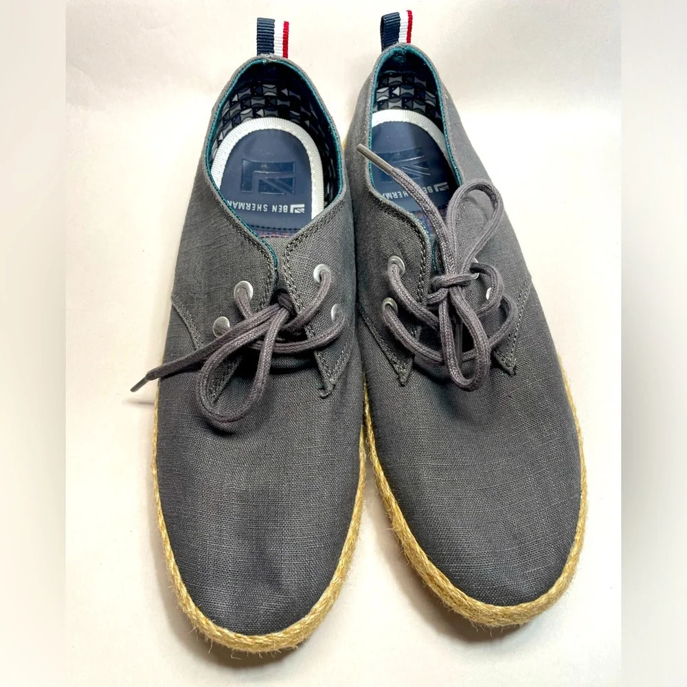 Ben Sherman grey canvas boat shoes men’s sz 8.5 (41.5 EU) *like new*